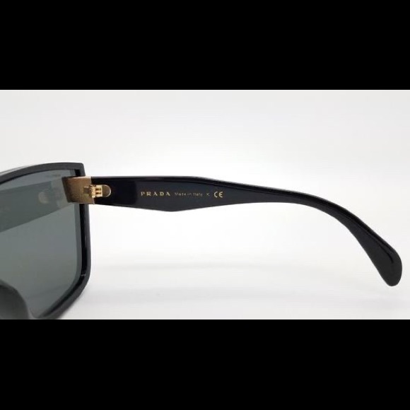 PRADA Black Hide Shield Sunglasses